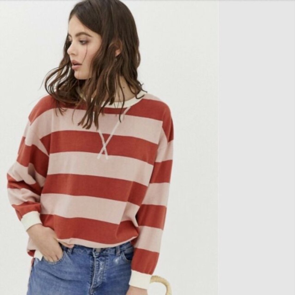 FREE PEOPLE Surfin On Your Stripes Dolman Sweater